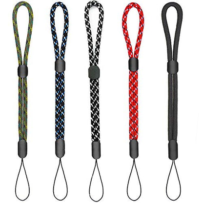 YOUOWO 5Pack Multicolor Wrist Lanyards Button Adjustable Length Lanyard - color: 5 Pack-5 Colors