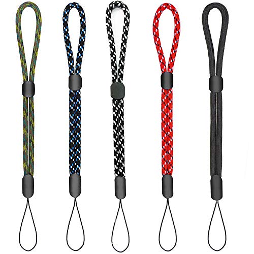 YOUOWO 5Pack Multicolor Wrist Lanyards Button Adjustable Length Lanyard - color: 5 Pack-5 Colors