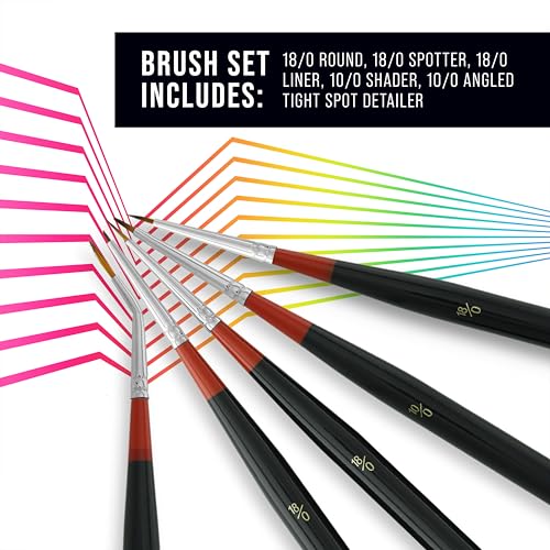 U.S. Art Supply 5 Piece Miniature Tight Spot Micro Fine Detail Art - style: 5-Piece