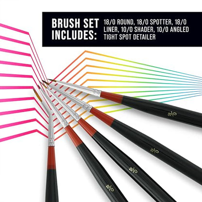 U.S. Art Supply 5 Piece Miniature Tight Spot Micro Fine Detail Art - style: 5-Piece