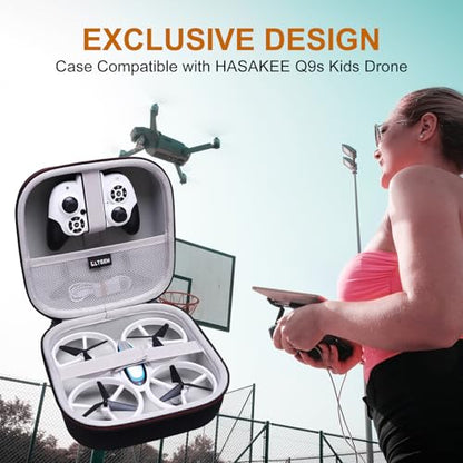 LTGEM Case Compatible with HASAKEE Q9s Kids Drone, Case Only (Black)