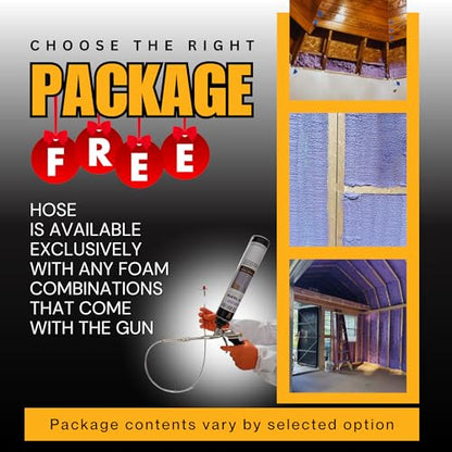 Vega Bond Purplecoat Closed Cell Spray Foam Air Sealant (1 Pack + Gun) - size: 1 Pack