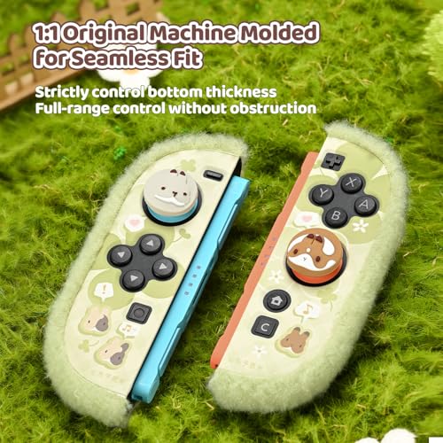 GeekShare 4PCS Thumb Grip Caps for Switch 2, Cute Silicone Joystick Caps Soft Thumbstick Cover Compatible with Switch 2025 - Team Timothy - color: Team Timothy