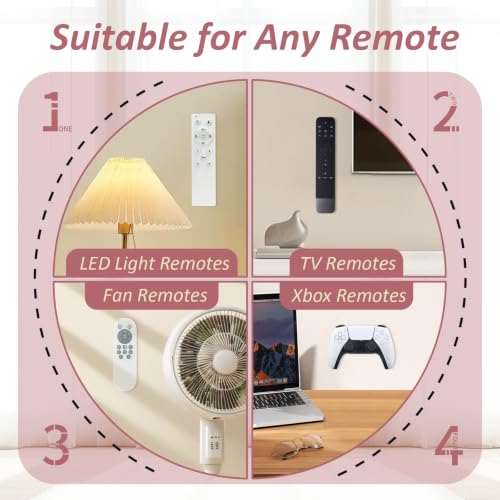 Magnetic Silicone Remote Control Holder Wall Mount for TV Fan 6 Pack - color: 2 Black, 2 White, 2 Gray, size: Square