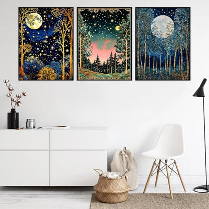 Ekuxom 3 Pack Diamond Art Kits for Adults-Forest Diamond Painting - color: 3 Pack-Forest