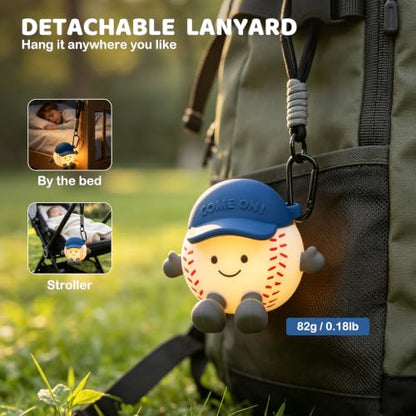 Baseball Night Light Gifts, RGB Kids Baseball Lamp Touch Control - color: Baseball