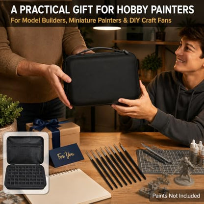 Model Paint Storage Case for Testors, Holds 60 Bottles, Paints Not Included - color: Black