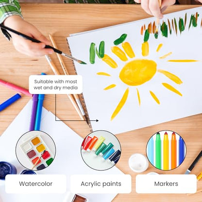 Bright Creations Cold Press Watercolor Paper for Artists and Beginners (6 x 9 in, 100 Sheets) - size: 6 x 9 In