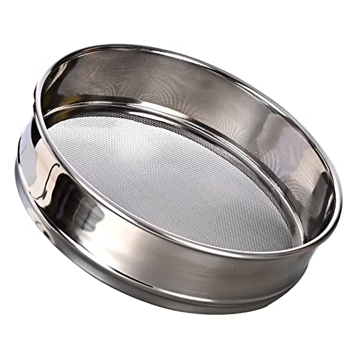 LABALPHA 12 Mesh Lab Sieves, #12 Mesh Test Sieve, 8'' Diameter, 304 Stainless Steel Wire Cloth (1.7mm) - size: 12 mesh (1.7mm)
