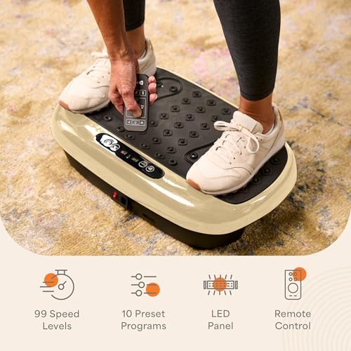 Lifepro HexaPlate Lite Compact Vibration Plate with Magnetic Acupoints - color: Light Gold