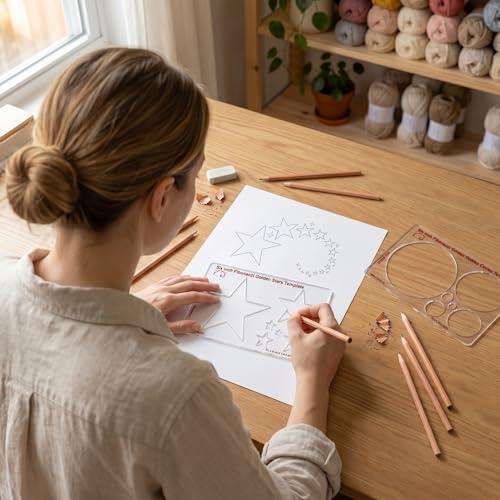 Fibonacci 6" 9-Piece Drawing Template Set, Golden Ratio Stencils - style: Set - All CLPA Fibonacci Templates