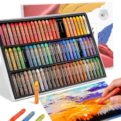 Paul Rubens 72 Vibrant Colors Oil Pastel Set 6 White Oil Pastel Set