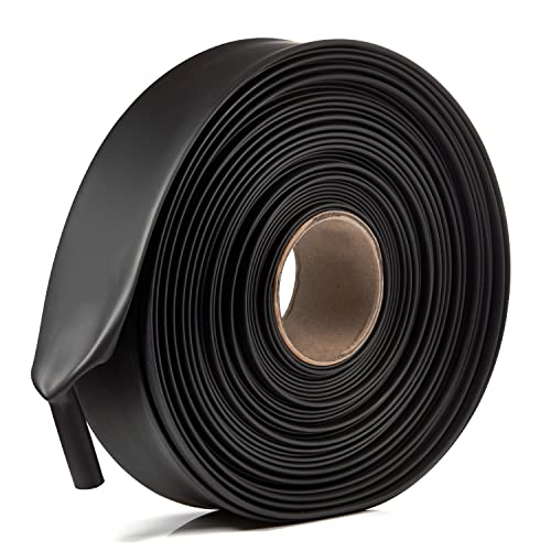 Chanzon 4:1 Ratio 2" (52mm) Heat Shrink Tubing - 80Ft Roll Black - size: 52mm (2") - 80FT