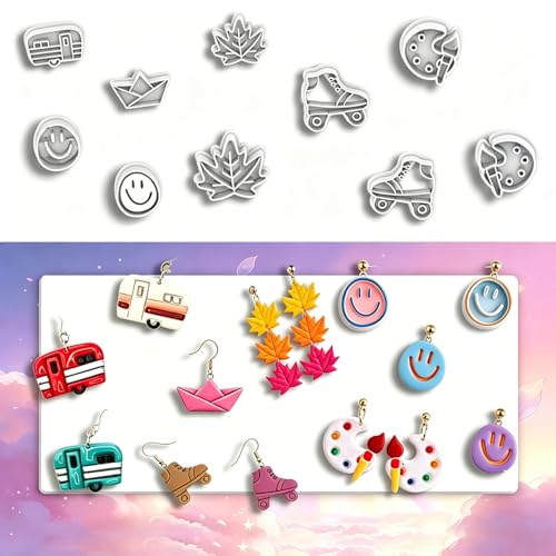 Schismatopoieo 10 Pcs Adventure & Hobby Polymer Clay Cutters Set - color: Adventure