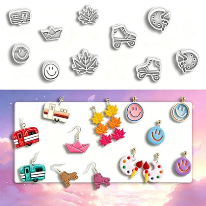 Schismatopoieo 10 Pcs Adventure & Hobby Polymer Clay Cutters Set - color: Adventure
