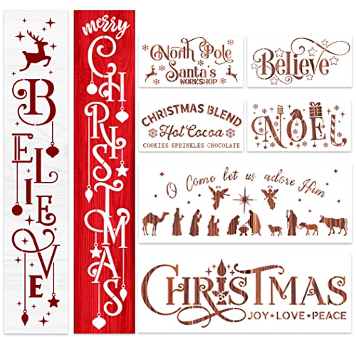 Christmas Stencils for Crafts Reusable Christmas Stencils for Painting - style: Christmas