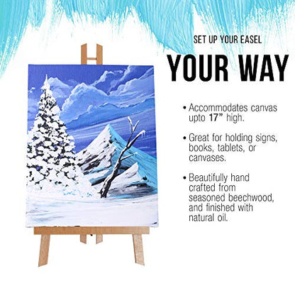 U.S. Art Supply 18" Large Tabletop Display Easel - Beechwood, Pack of 1 - style: 18" - Pack of 1