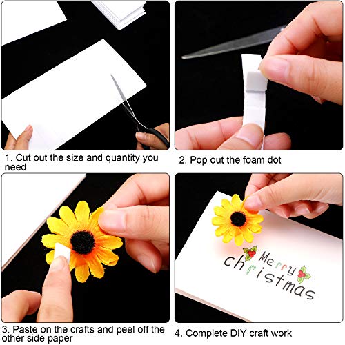 Zonon 500 Pcs Foam Strips with Adhesive, Dual Sided Foam Tapes, 2 Size - size: Small