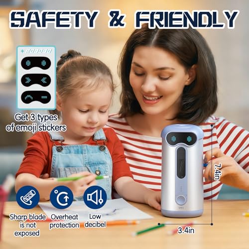 deli Electric Pencil Sharpener, Fully Automatic Pencil Sharpener, Blue - color: Blue
