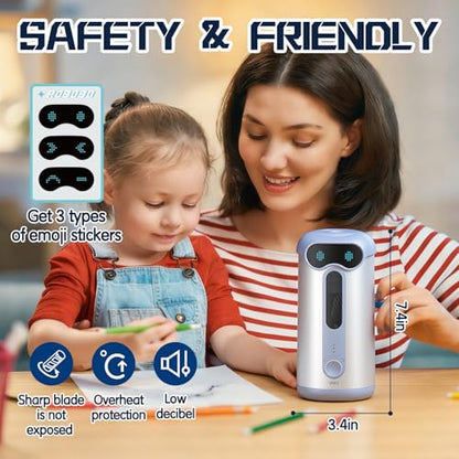 deli Electric Pencil Sharpener, Fully Automatic Pencil Sharpener, Blue - color: Blue