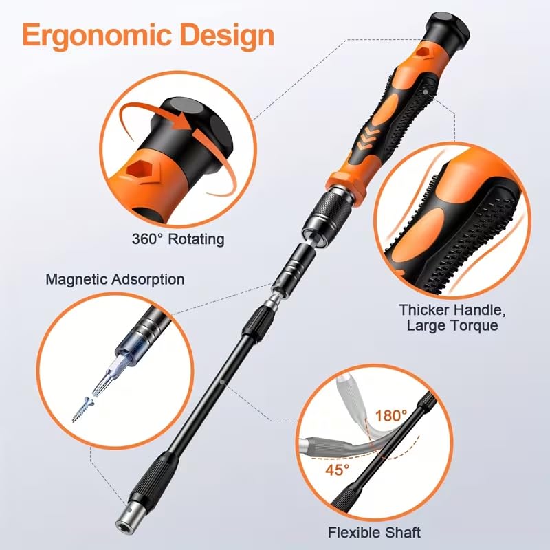 117-in-1 Precision Screwdriver Set, Men's Tool Gift, Mini Repair Tool Kit with Torx Bits, for Computer, MacBook, Laptop, PC, RC, PS5, iPhone, Electronics, XBOX, Glasses