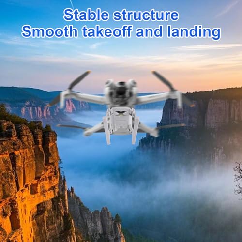 Landing Gear Extensions for DJI Mini 4 Pro Accessories, Lightweight Plastic Foldable Extended Leg Kit Compatible with Mini 4 Pro Drone Landing Protector (Gray)