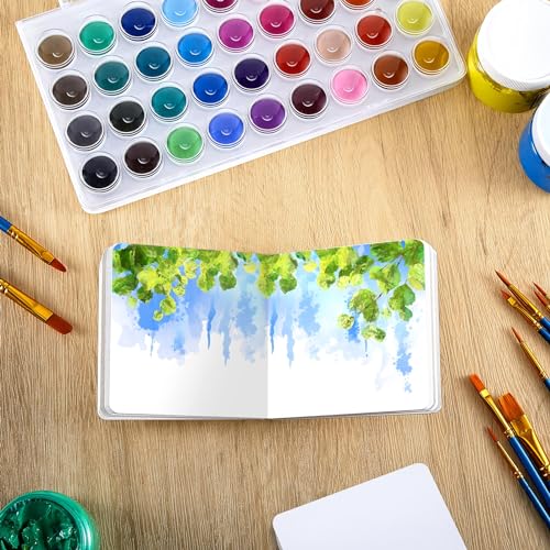 Tenceur 8 Pack Mini Watercolor Journal, 3.9" X3.9, 240 Sheets, White - color: White, size: 3.9 x 3.9 Inch