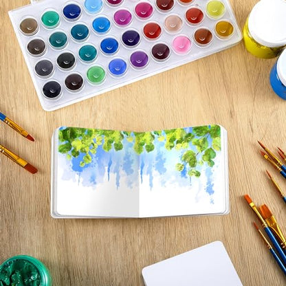 Tenceur 8 Pack Mini Watercolor Journal, 3.9" X3.9, 240 Sheets, White - color: White, size: 3.9 x 3.9 Inch