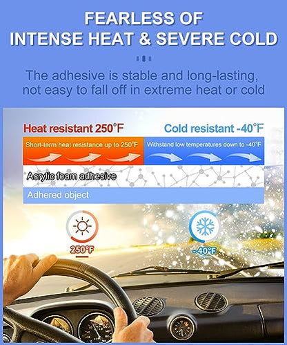 PHIXBEAR Double Sided Tape Heat Resistant Heavy Duty, 12 Pcs Adhesive Pads - size: 12Pcs SQ 2.36"x2.36"