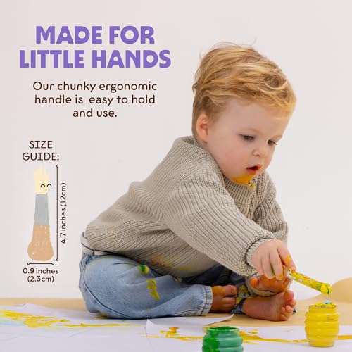 Honeysticks My First Paint Brush Set (3 Pack) - Jumbo Brushes, Ages 1+ - size: My First