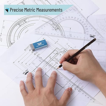 Mr. Pen- Triangle Ruler, 2 Pack, 22&15cm, 30/60 & 45/90 - size: Triangle Ruler 22&15 cm