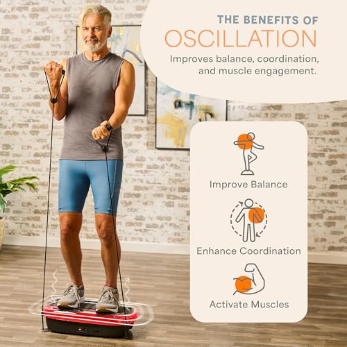Lifepro HexaPlate Lite Compact Vibration Plate with Magnetic Acupoints - color: Red