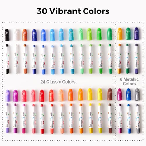 Jar Melo Tempera Paint Sticks, 30 Colors, Washable Solid Paint for Kids - style: 30 Colors