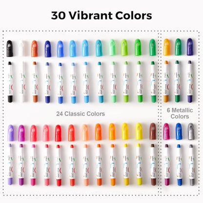 Jar Melo Tempera Paint Sticks, 30 Colors, Washable Solid Paint for Kids - style: 30 Colors