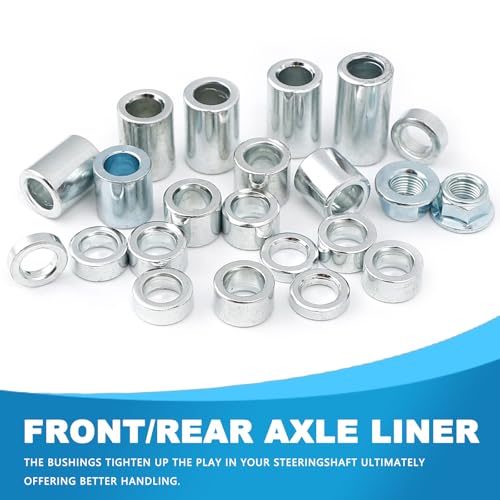 22 Pcs M12 Solid Steel Spacer Sleeve Bushings for 12 mm / 0.47 inch Axle