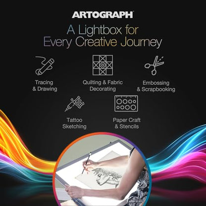 Artograph LightPad 950 LX Thin Dimmable 24x17 Inch Artist Light Box with UV Free LED Light for Tracing, Drawing, and Patterns, Silver - size: 24" x 17"