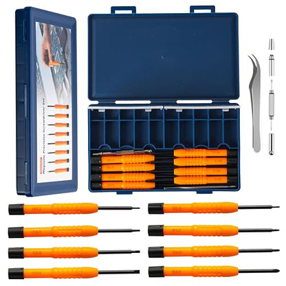 Precision Screwdriver Set with Magnetic Tips, 8-in-1 Multi-Function Screwdrivers, 4-in-1 Magnetic Mini Screwdriver, Tweezers, Storage Case, Mini Repair Tool Kit for Electronics, Watches, Eyeglasses