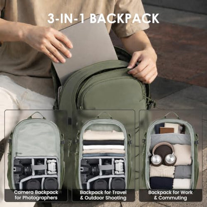 TARION Urban Camera Backpack for Photographers 21L ROVE FX21 Green - color: Green