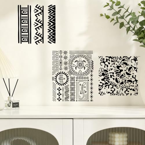 Stencils for Crafts Reusable Texture Painting Template on Wood Furniture - style: Textures