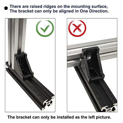 10 Sets 2020 Aluminum Extrusion Hardware Accessories Corner Bracket - style: 10Pcs 20x28 Bracket with M5 Bolt Nut
