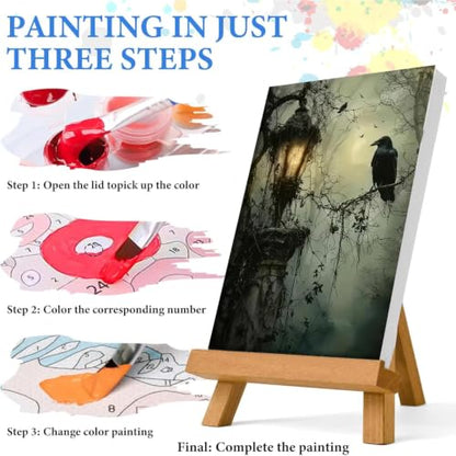 WUDWL Paint by Numbers Kit for Adults Beginner, with Framed - color: YH04250