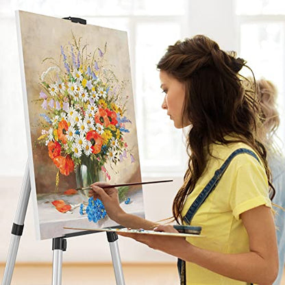 Art Painting Display Easel Stand - Silver Adjustable Floor Artist Easel - style: Silver - 1pack