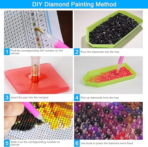 ARPADAMO Retro Flowerpot Diamond Art Kits for Adult Diamond Painting12x16in - color: DP04094