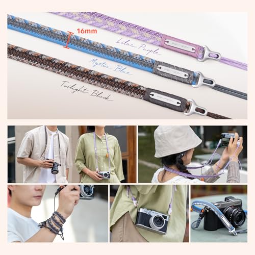 PGYTECH Adjustable Camera Shoulder Strap Slim Trendy Style, Quick Release - color: Mystic Blue
