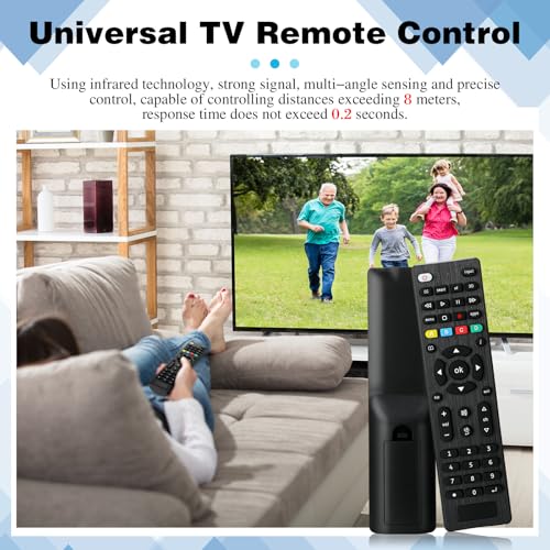 5 Pack Universal TV Remote Replacement Compatible with All Smart TV LED LCD HDTV 3D Series for Motel Hotel Nursing Home (Regular)