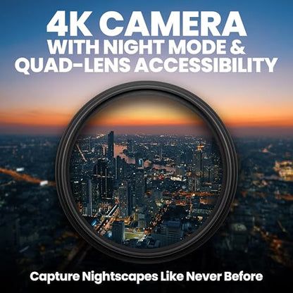 DCX EZ Pro Drones with Camera for Adults 4K, Obstacle Avoidance, GPS Auto Return Home, Beginner-friendly, 3-axis Gimbal, Follow Me Mode, Long Flight Time, FAA Remote ID