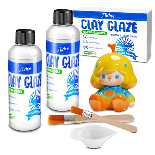 Air Dry Clay Glaze 6.8oz High Gloss Waterproof Pottery& Polymer Clay