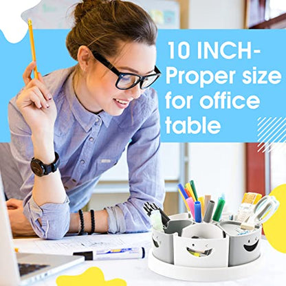 MeCids Art Supply Organizer Rotating Desk Organizer Pen Holder (10 IN) - size: 10 IN