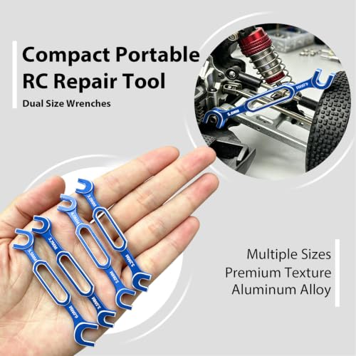 RC Car Turnbuckle Wrenches 3.0/3.2/3.5/3.7/4.0/5.0/5.5/6.0mm, 4PCS Blue ﻿ - color: Blue & Silver