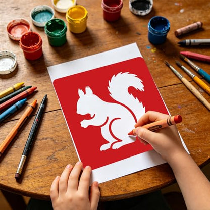 CUTHOLLOW 25 PCS Animals and Food Painting Shape Stencils Sets - style: Animals and Food